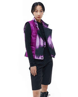 カラーコントラストダウンベスト/Colour Contrast Down Vest _ Purple