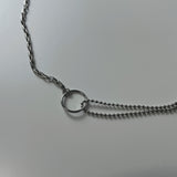 シルバーチョーカーネックレス / silver ring choker necklace (925silver)