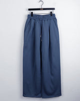 Twee pintuck two-way banding long wide jogger pants