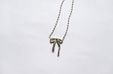 [MADE] Ribbon bold necklace (silver)