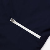 [UNISEX] Satin-Trimmed Padded Racing Jacket (Navy)