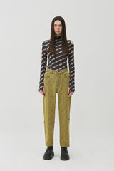Flower Pattern Turtleneck_Black (6684832039030)