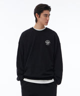 CIRCLE EMB LOGO SWEATSHIRT (BLACK)[LRSSCTM706M]