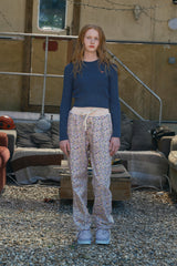 SMALL CHERRY CABLE CROP KNIT [INDIGO BLUE]