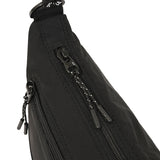POCKET STRING NYLON MINI CROSS BAG [BLACK]