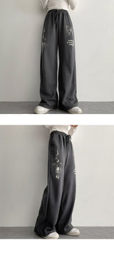 バタフライレタリングバンディングパンツ/Butterfly Lettering Banding Pants