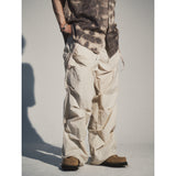 クリースナイロンバンディングパンツ / CREASE NYLON BANDING PANTS_CREAM