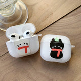 Black - Sketch Some Cat Christmas AirPods Case_matt