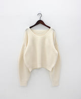 テビパフVネックニット/Tebi Puff V-neck Knit (4color)