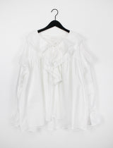 モノラッフルブラウス / Mono ruffle blouse (2color)
