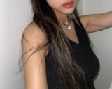 ホワイトパールチェーンネックレス/white pearl chain necklace