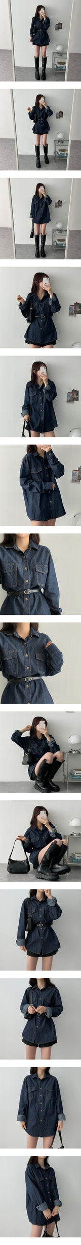 ファインウォッシングデニムシャツ / Fine-washing denim shirt