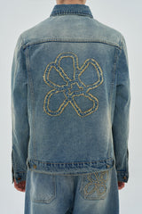 FLOWER DENIM JACKET