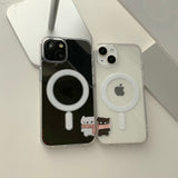 White - Muffler Couple Magsafe Phone Case