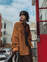 レットオーバーフィットコーデュロイシャツ(3color)