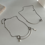 ボールドダブルバーユニークハンドメイドネックレス / dle Bold Double Bar Unique Handmade Necklace
