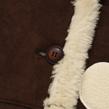 CHERRY SUEDE MUSTANG JACKET [DARK BROWN]