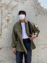 ピーチオーバーフィットシャツ/ポケットシャツ/PEACH OVERFIT TWO POCKET SHIRTS(3COLOR)