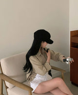 パリピンタックルーズフィットシャツ