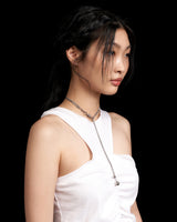 LOOF TIE NECKLACE SILVER