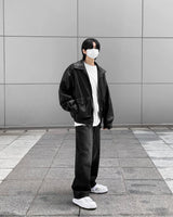 ビーガンレザーポケットジャンパー / Vegan Leather Pocket Jumper