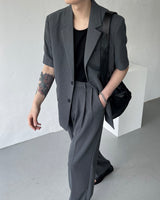 CR スローリネンワイドスラックス / CR Slow Linen Wide Slacks (2 colors)