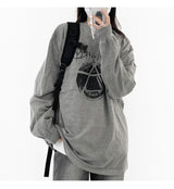 (ユニセックス) ミニットピギーダイイングオーバーロングスリーブTシャツ / (Unisex) Minute Piggy Dying Over Long Sleeve T (2 colors)