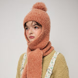 BOUCLE BALACLAVA MUFFLER, APRICOT