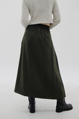 アンバランスプリーツスカート / Unbalanced pleated skirt (2color)
