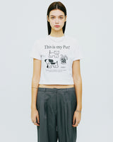 ディスイズマイペットクロップTシャツ/THIS IS MY PET CROP TSHIRT-WHITE