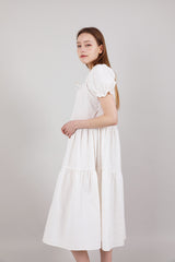 ロマンティックシャーリングロングワンピース / Romantic Shirring Long Onepiece Ivory