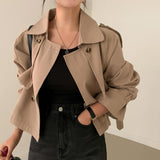 [Bellide made/Modal 37%] Waist-Emphasizing  side shirring U-neck T-shirt