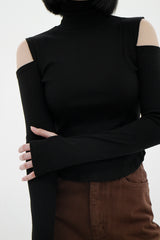 ショルダースプリットウォーマーポーラーTシャツ/Shoulder split warmer polar T-shirt (4color)