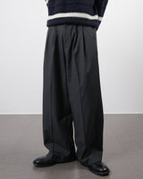 ダイアゴナルラインツータックワイドスラックス/diagonal line two tuck wide slacks 3color