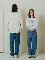 Women Bon Vivant Crop Crewneck_Melange Gray