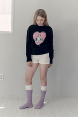 Witty Bunny ホリデーグラフィックニット [BLACK]
