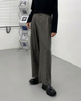 ミダスチェックワイドスラックス / Midas Check Wide Slacks (2 colors)