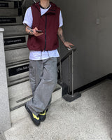 No.0028 O nylon hood VEST (3color)