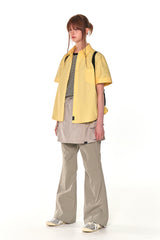 HALF COTTON OVERFIT SHIRTS (YELLOW)