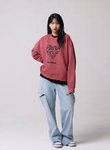 ハートピグメントオーバーサイズフィットスウェットシャツ / Heart Pigment Oversized Fit Sweatshirt_3color