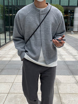 LMN ラウンドヒドゥンカーディガン / LMN Round Hidden Cardigan (5 colors)