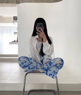 プリントプリーツパンツ / [Made] Printed Pleats Pants (2 colors)