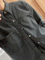 ASCLO Washing Black Denim Jacket