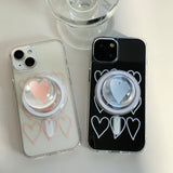 Pink - Heart Line Magsafe Phone Case Bead Tok Set