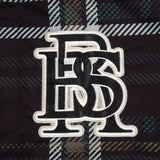 ビッグロゴカラーバーシティジャケット/BSR2223FWJK026 BIG LOGO COLLAR VARSITY JACKET BLACK CHECK