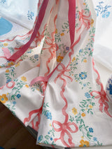 Princess Ribbon Curtain Screen Floral Print 230cm