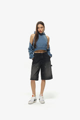 7 denim pants (black)