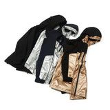 ウィンドブレーカーフーデッドステッチジャケット/BSR2223FWJK035 MMM WINDBREAKER HOODED STRETCH JACKET ROSE GOLD/BLACK