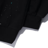 HEART PRINTING PAINTING SWEAT SHIRT-BLACK
