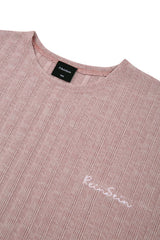 Indie Pink Summer Ribbed Oversized Fit Knit